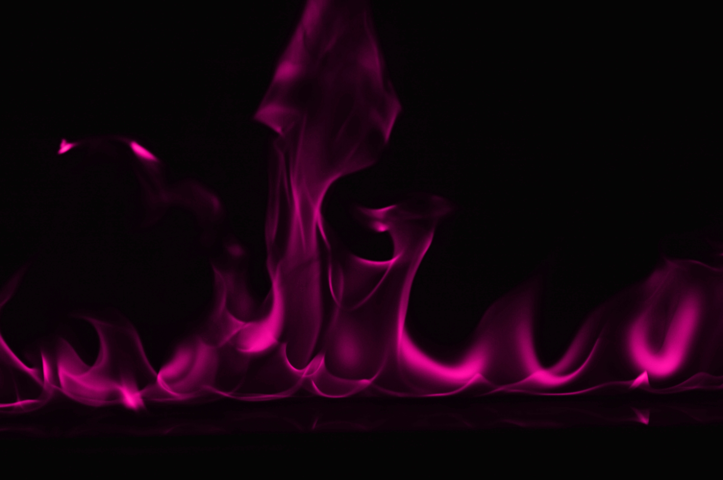 Hot Pink Fire on Black Background